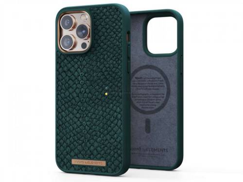 Njord Salmon Leather Magsafe Case iPhone 14 Pro Max Jord | Dark Green